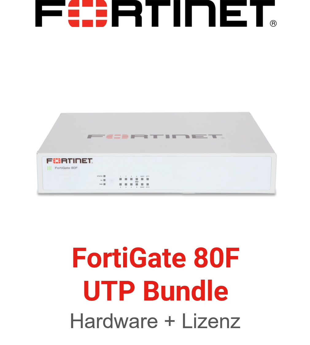 Fortinet FortiGate-80F - UTM/UTP Bundle (Hardware + License Fortinet FortiGate-80F - UTM/UTP Bundle (Hardware + License